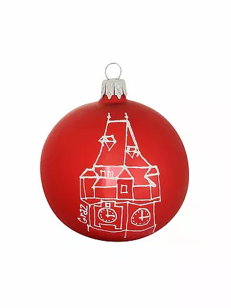 FREEDOM | Boule de Noël "Schlossberg" (rouge mat) | 